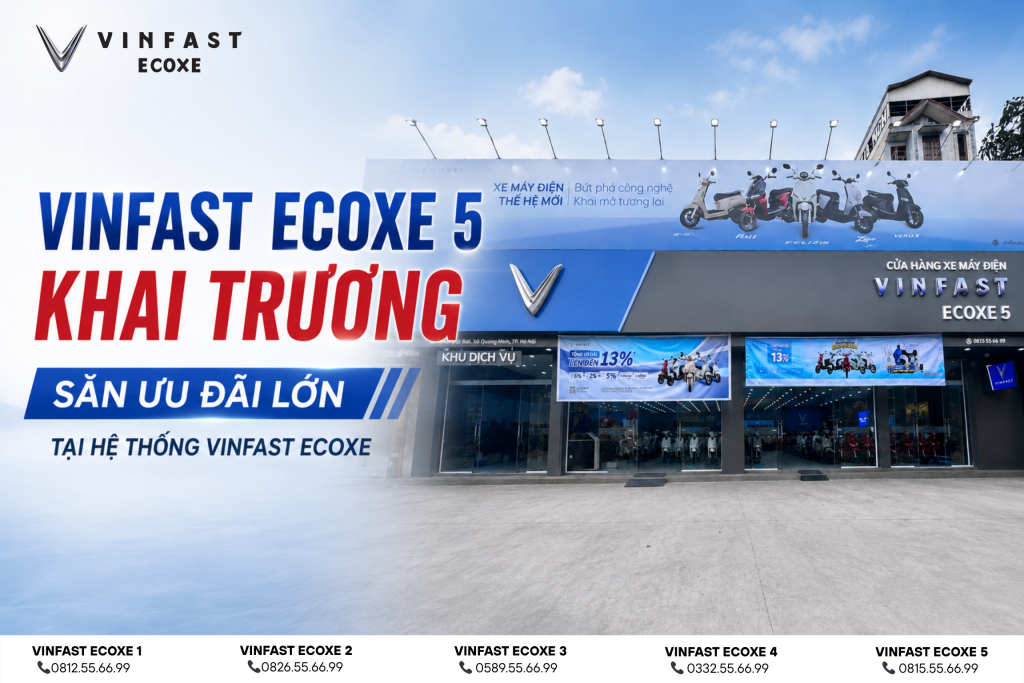 VinFast Ecoxe 5 khai trương: Săn ưu đãi lớn tại hệ thống VinFast Ecoxe