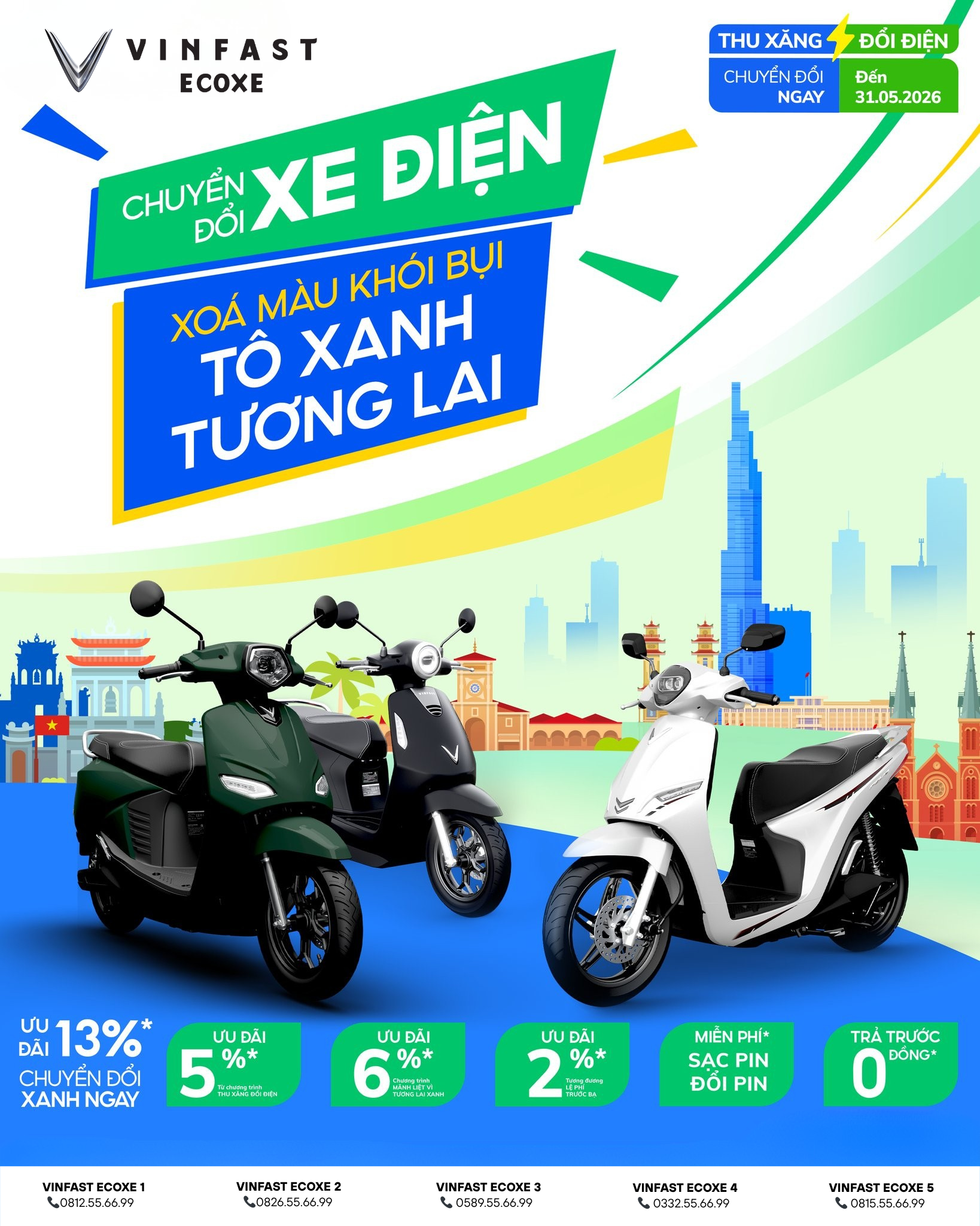 Thu Xăng Đổi Điện – Cơ Hội Lên Đời Xe Máy Điện VinFast Dễ Hơn Bao Giờ Hết 2026