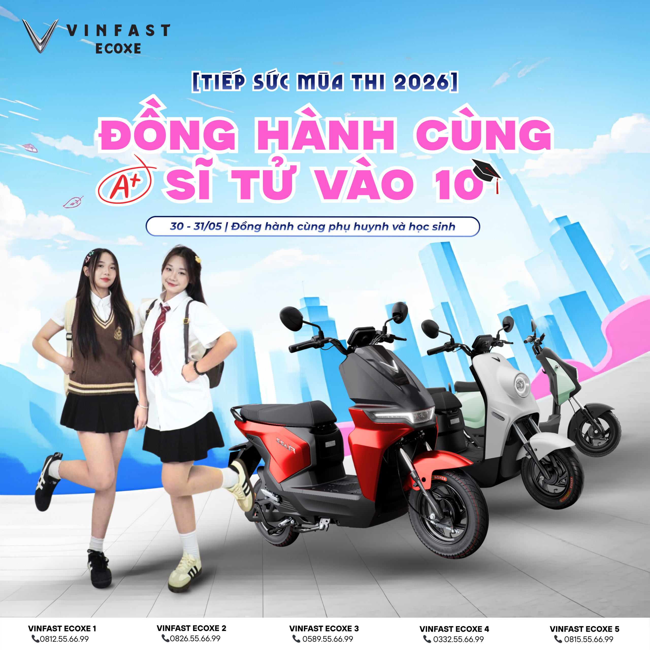 VinFast Ecoxe Đồng Hành Cùng Sĩ Tử Vào 10 | Tiếp Sức Mùa Thi 2026
