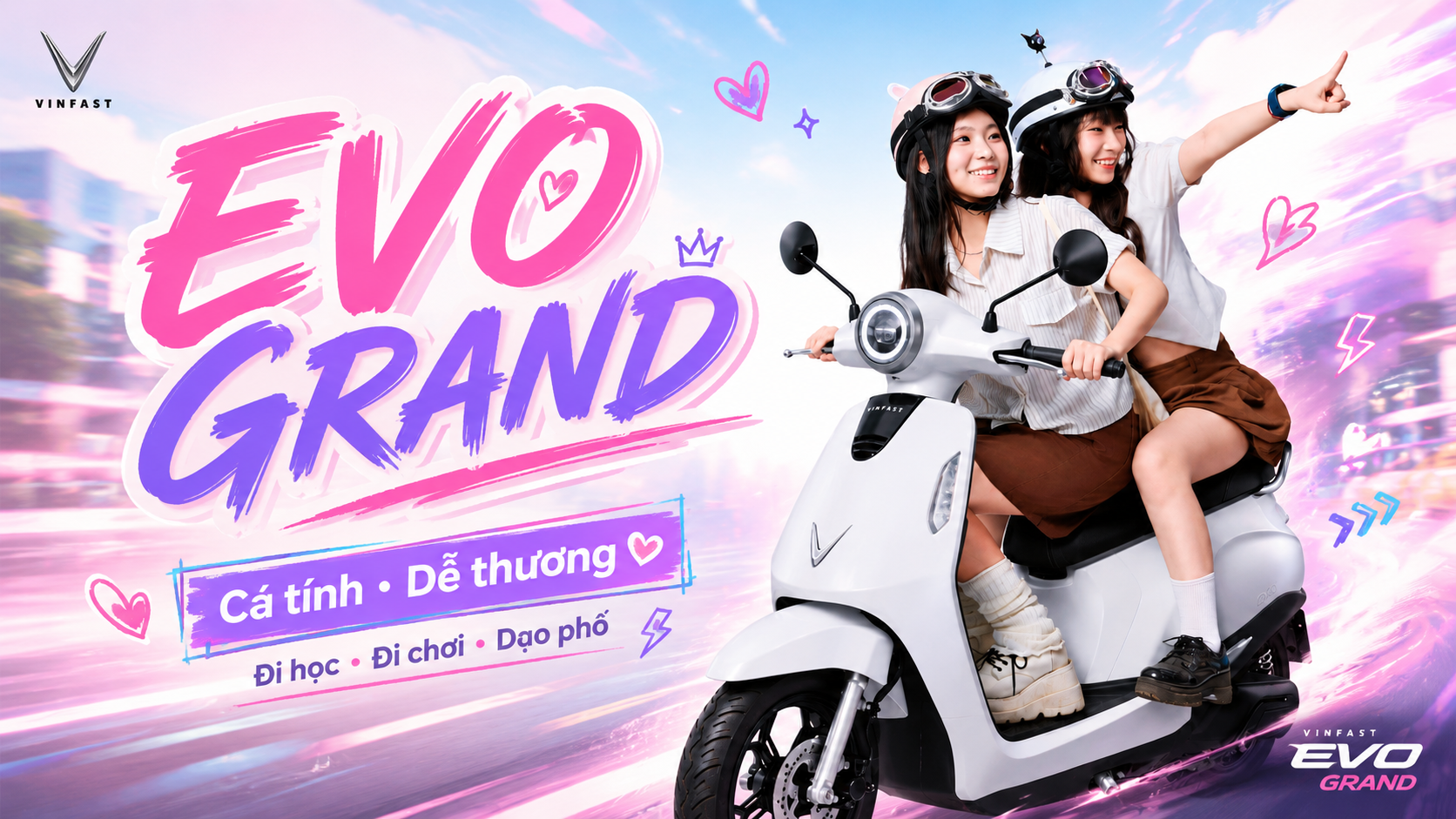 Xe Điện VinFast Cho Nữ Evo Grand đẹp dễ đi