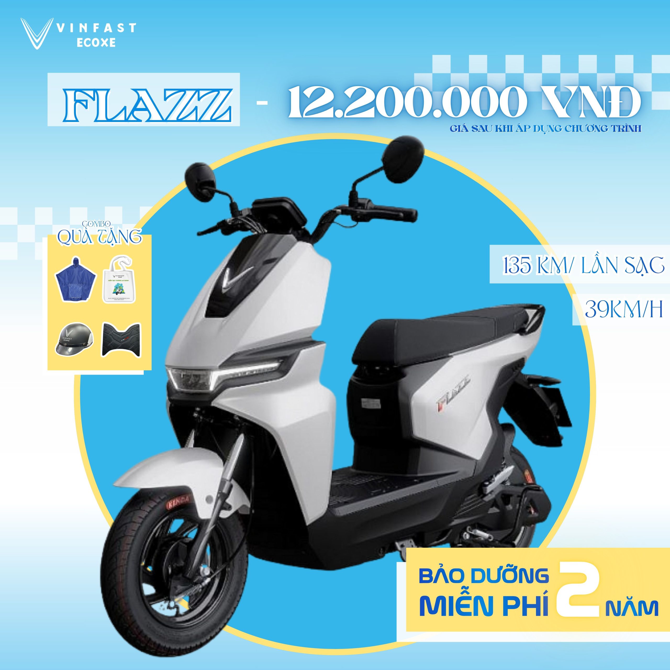 Xe máy điện VinFast không cần bằng lái mẫu Flazz