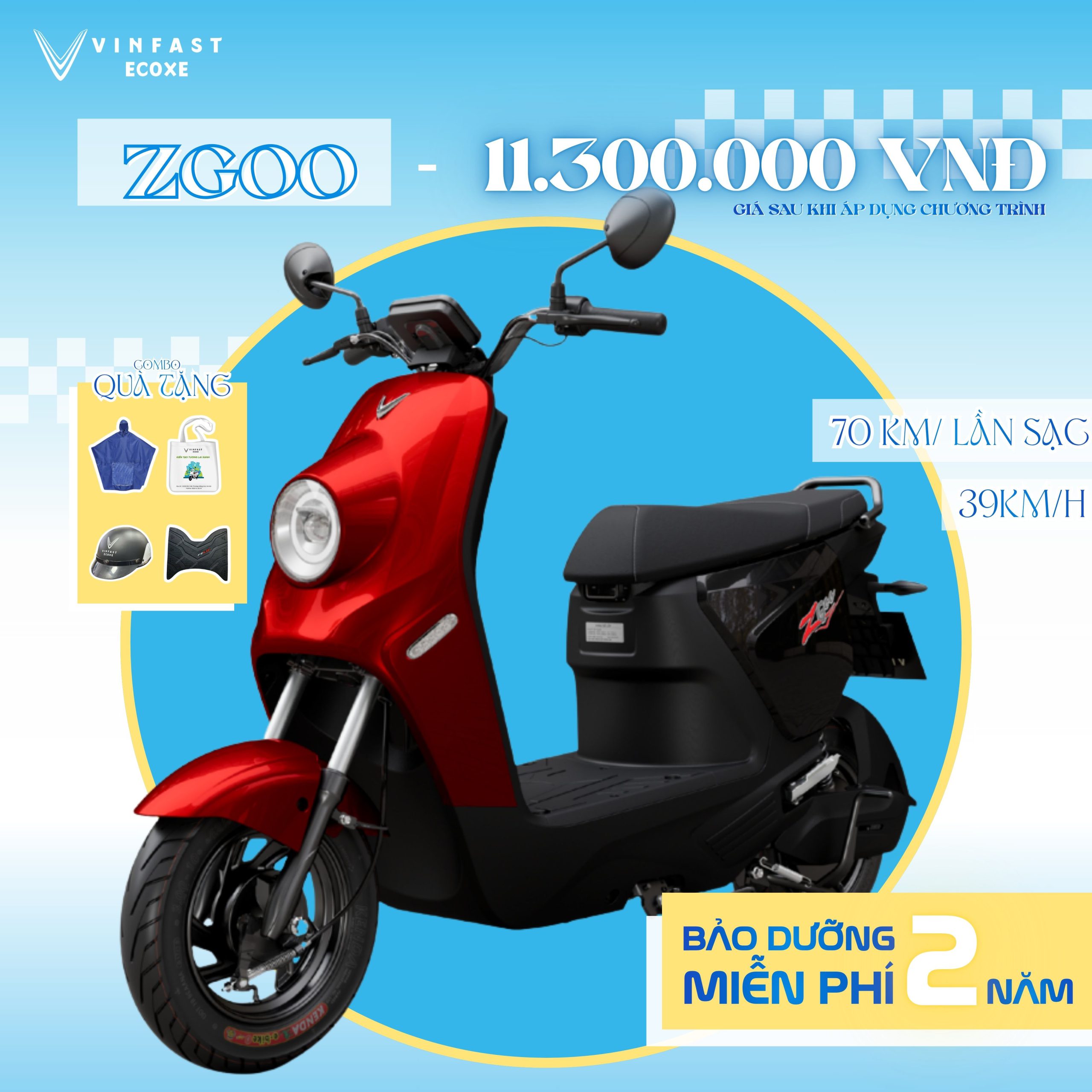 Xe máy điện VinFast không cần bằng lái mẫu ZGoo