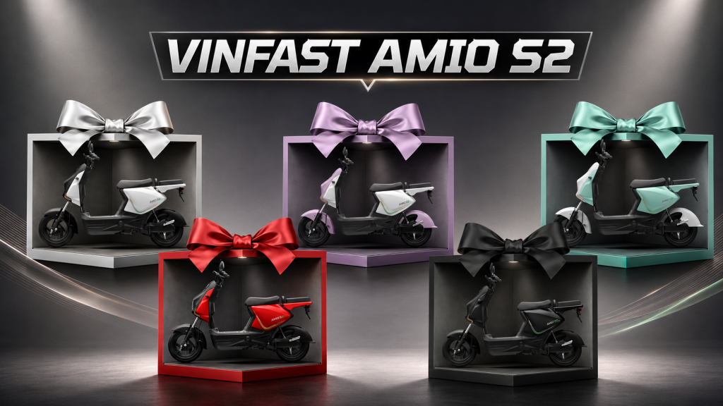 Xe máy điện VinFast Amio S2 5 màu mới dành cho học sinh