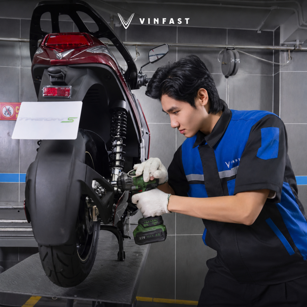 Chi phí bảo dưỡng xe máy điện VinFast : Kiểm tra và Bôi Trơn