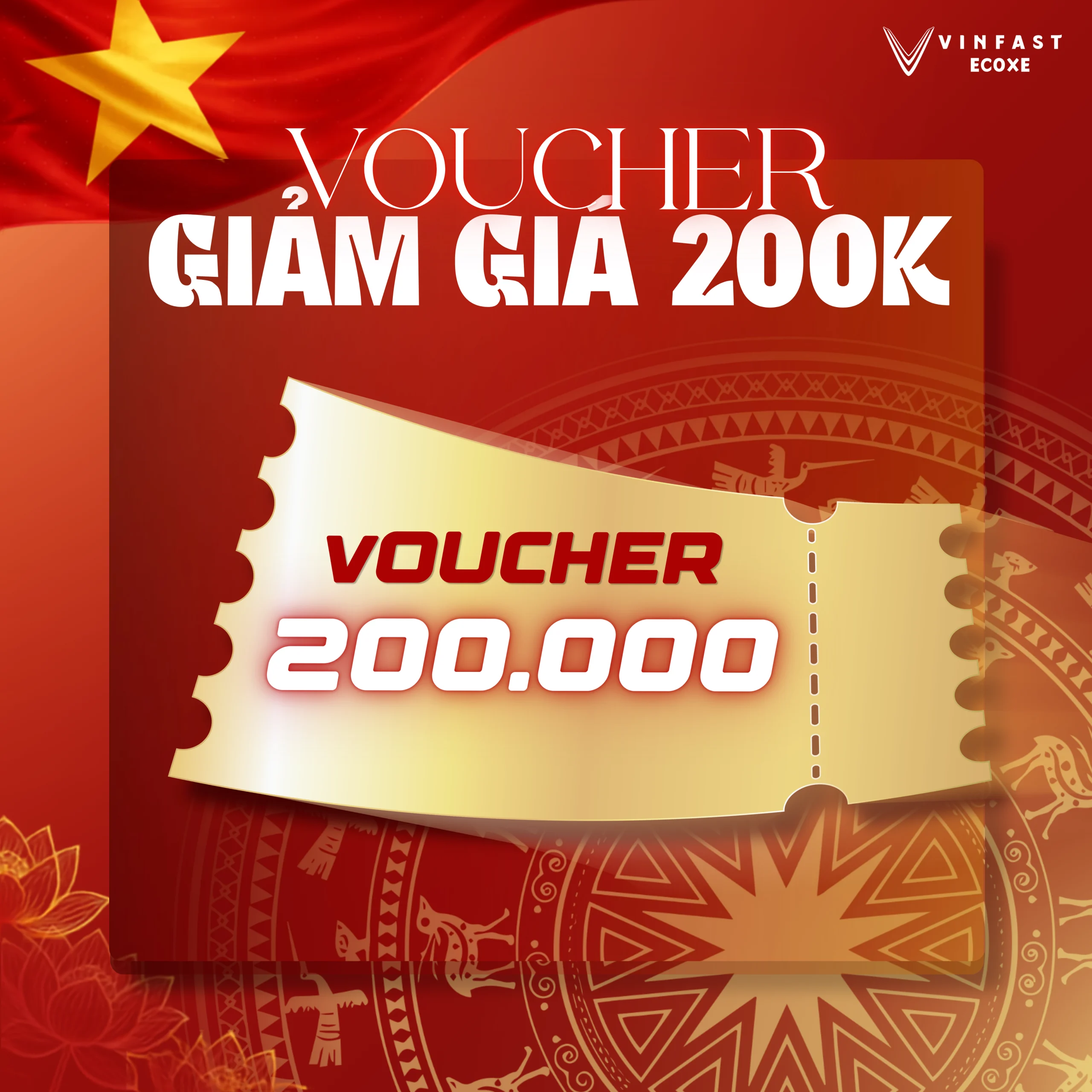 Ưu đãi VinFast Ecoxe 2-9 voucher giám 200k
