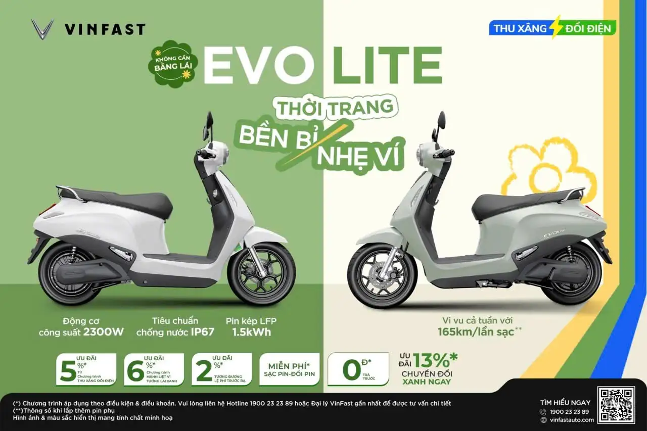 evo lite xe máy điện vinfast cho học sinh cấp 3