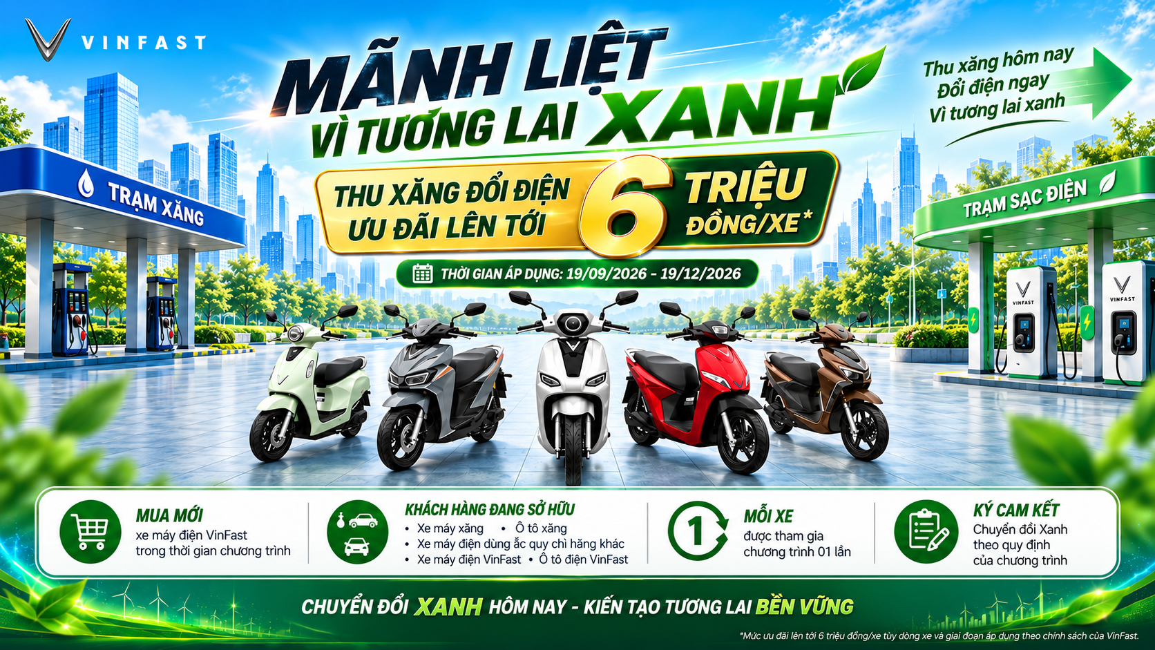 Chương trình "Vì Tương Lai Xanh" lần 2: Ưu đãi tới 6 triệu