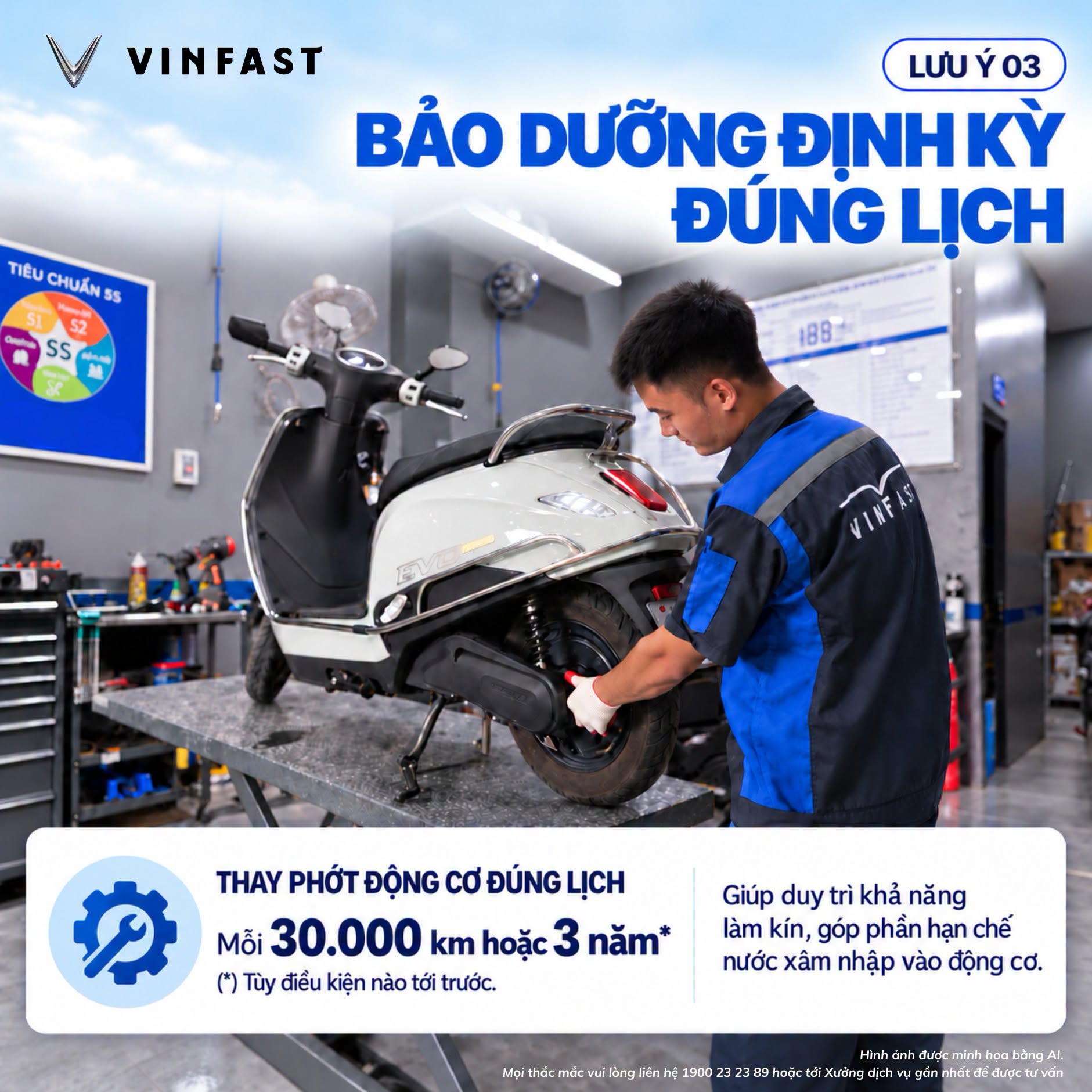 Mẹo đi xe máy điện VinFast: Bảo dưỡng xe điện VinFast ngày mưa